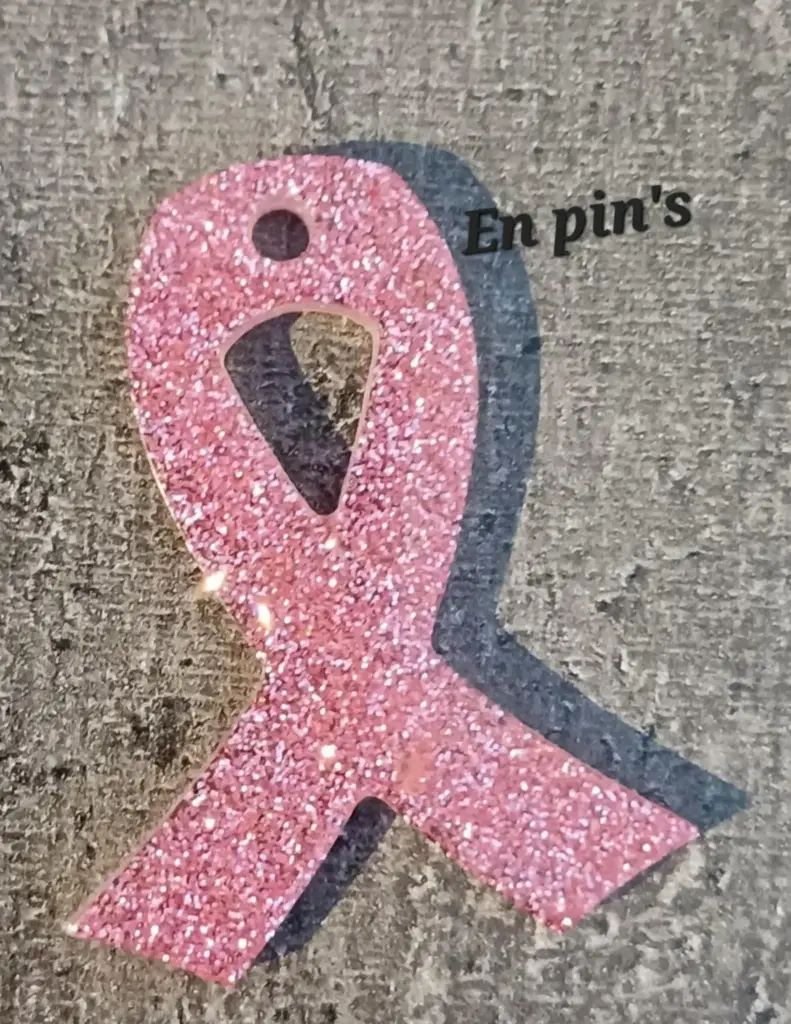 Ruban Rose (Blanc intense n°1, Blanc intense n°1, Porte clé)