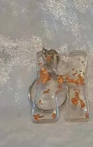 Lettre - Porte clés éclat cuivré