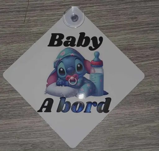 plaque baby a bord 